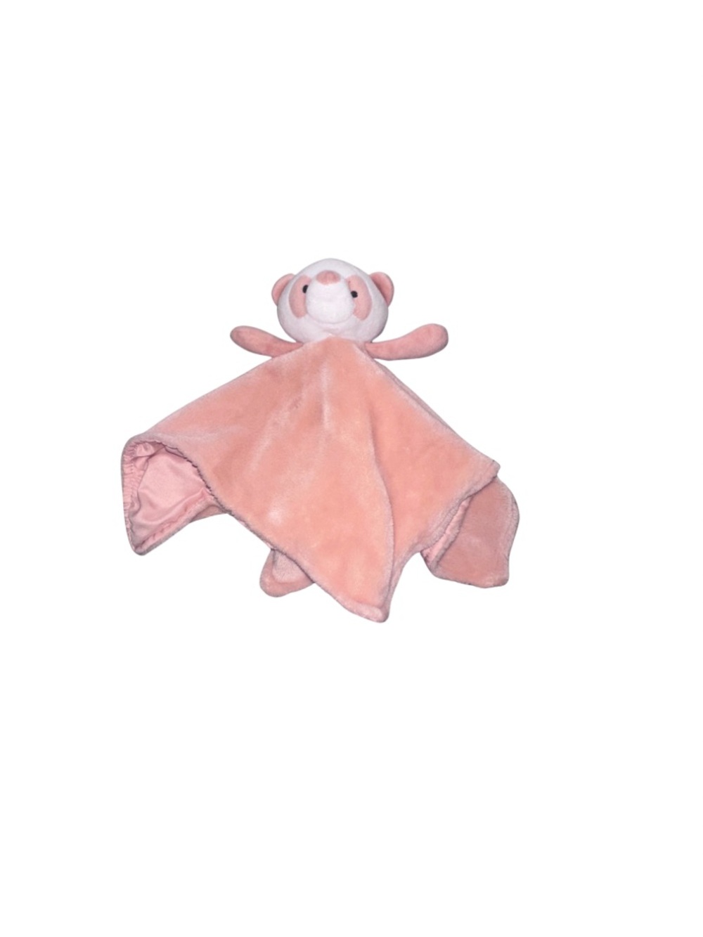 Pink Bear Comfort Lovey Plush Security Blanket - Soft Baby Toy